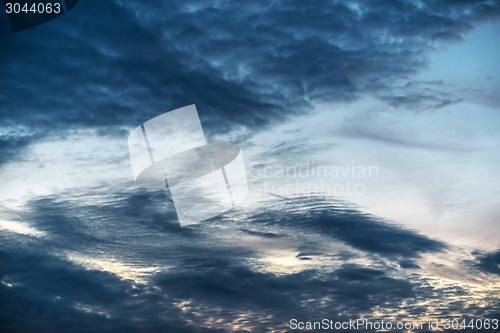 Image of Beautiful sky with fluffy clouds