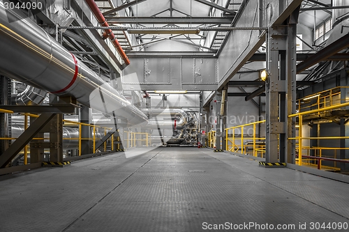 Image of Industrial pipes in a thermal power plant