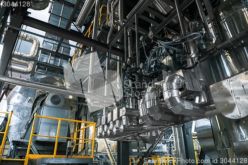 Image of Industrial pipes in a thermal power plant