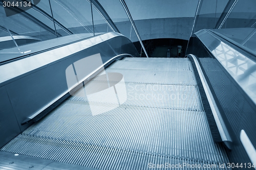 Image of Moving escalator in the business center