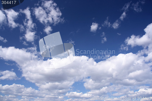 Image of Blue sky, white clouds