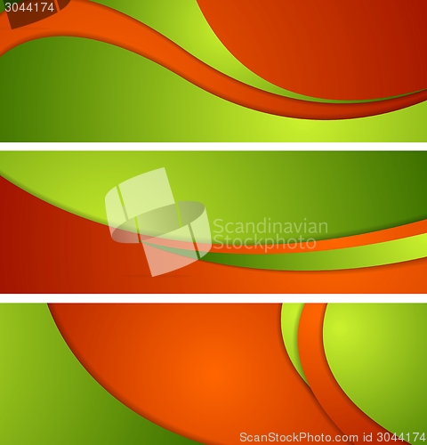 Image of Bright corporate waves banners