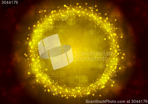 Image of Bright yellow Christmas sparkling background