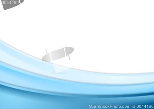 Image of Abstract blue wavy vector background