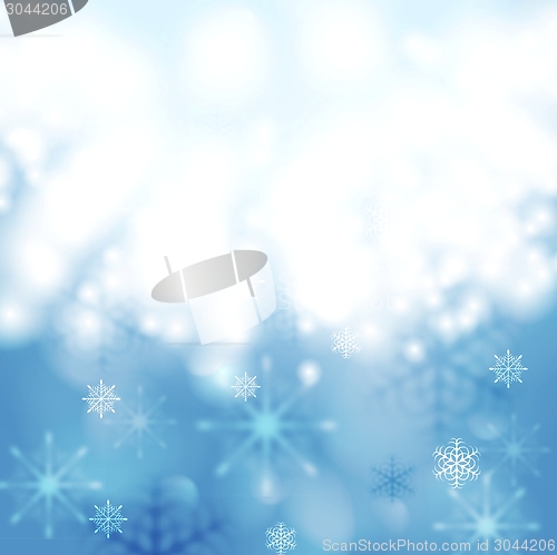 Image of Blue shiny light vector Christmas design