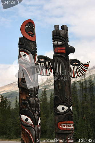 Image of Canadian Indians totem