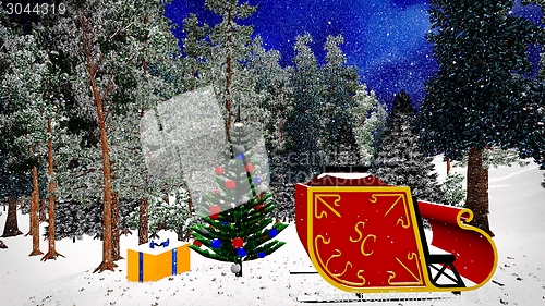 Image of Christmas forest
