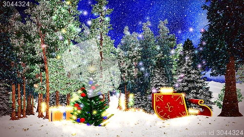 Image of Christmas forest