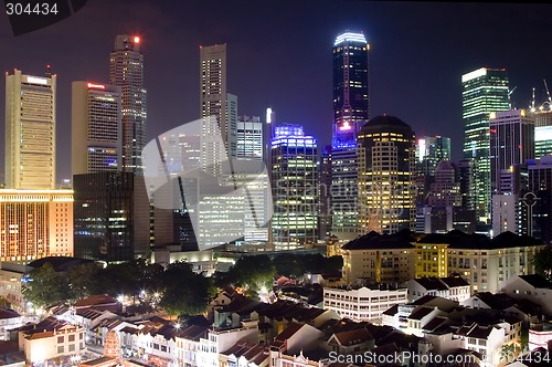 Image of Singapore cityscape at night

