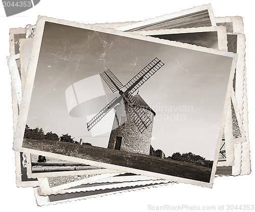 Image of Vintage photos Old windmill