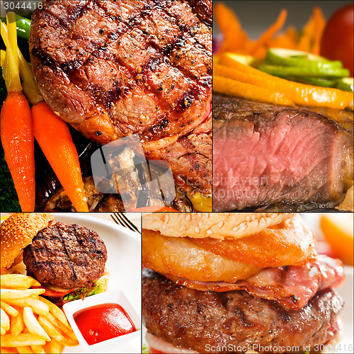 Image of beef dishes collage