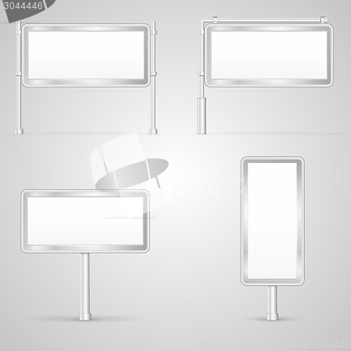 Image of Set of blank City Light vector illustrations