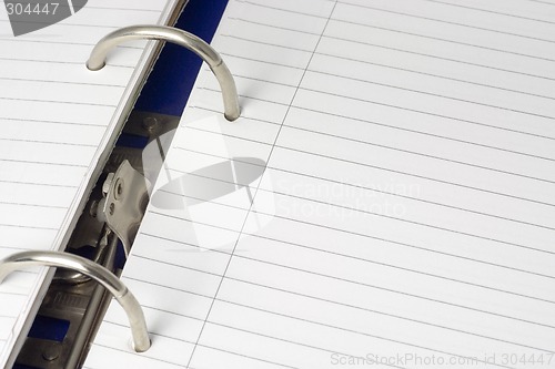 Image of Ring file with blank writing paper

