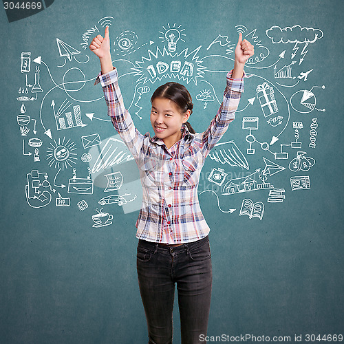 Image of Asian Girl With Well Done