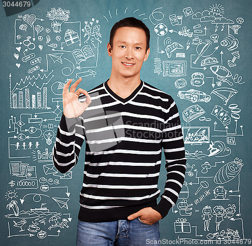 Image of Young man life concept
