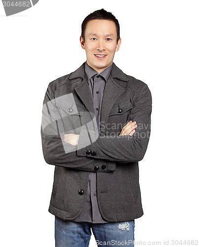 Image of Asian Man With Folded Hands