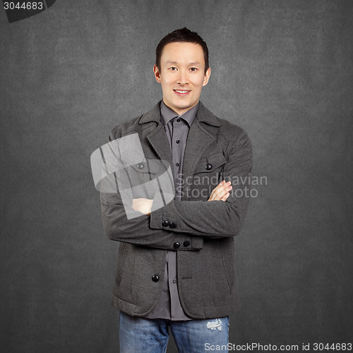 Image of Asian Man With Folded Hands