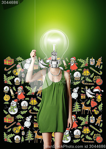 Image of Woman Looking For Christmas Gifts