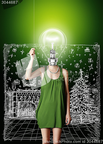 Image of Woman Looking For Christmas Gifts