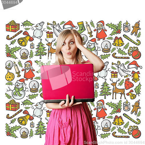 Image of Woman Looking For Christmas Gifts