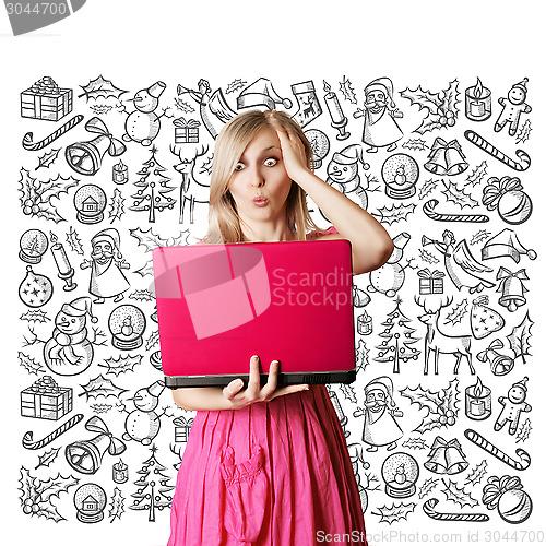Image of Woman Looking For Christmas Gifts