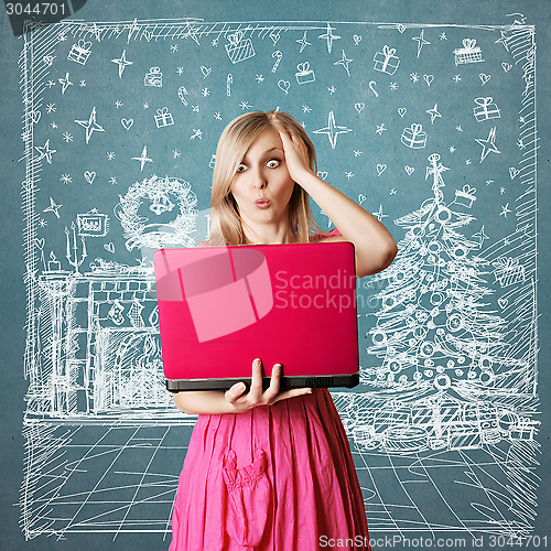 Image of Woman Looking For Christmas Gifts