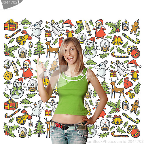 Image of Woman Looking For Christmas Gifts