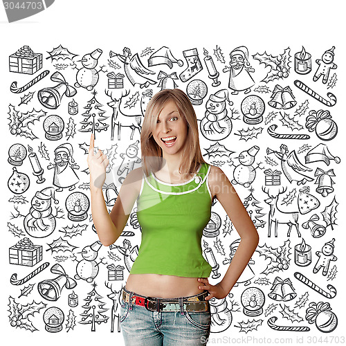 Image of Woman Looking For Christmas Gifts