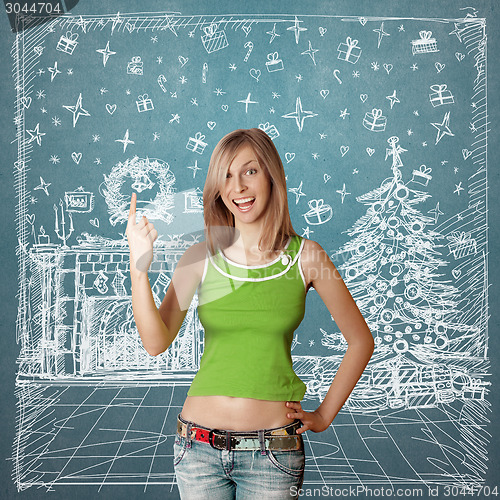 Image of Woman Looking For Christmas Gifts