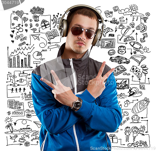 Image of Young man life concept