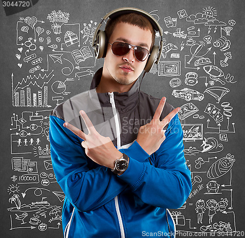 Image of Young man life concept