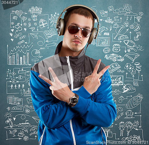 Image of Young man life concept