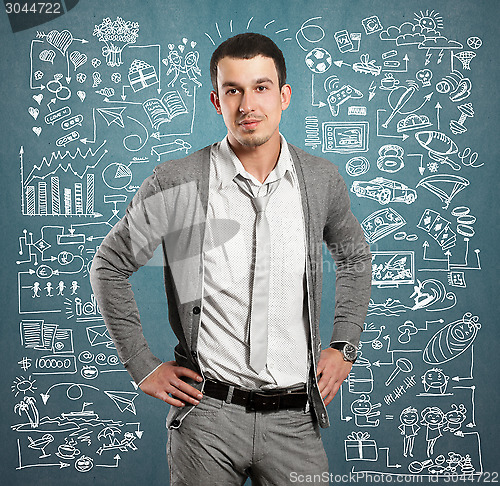 Image of Young man life concept