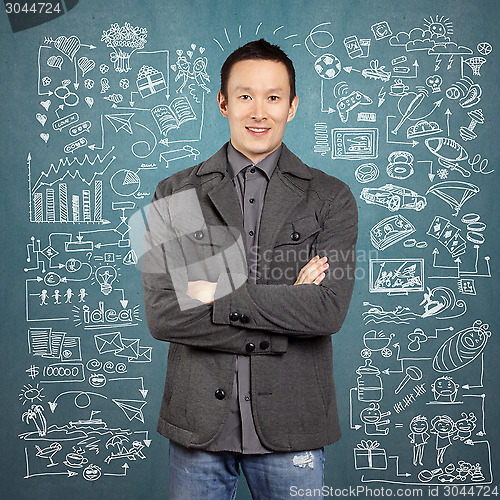 Image of Young man life concept