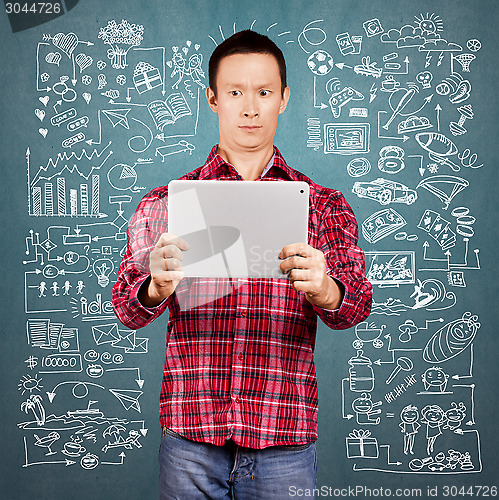 Image of Young man life concept