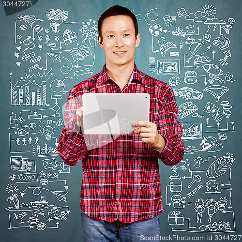 Image of Young man life concept