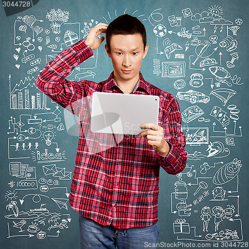 Image of Young man life concept