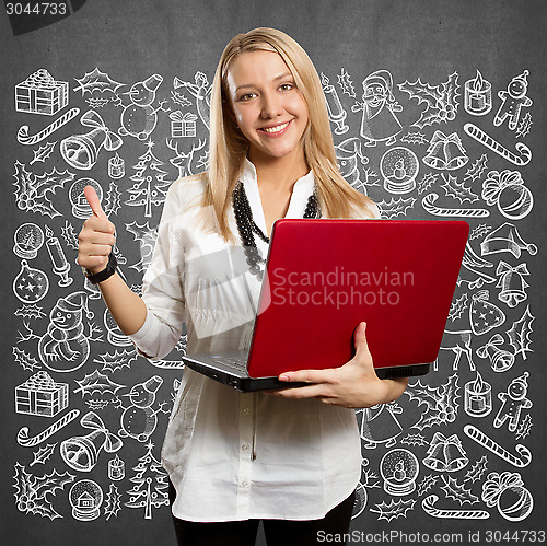 Image of Woman Looking For Christmas Gifts