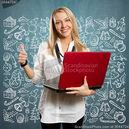Image of Woman Looking For Christmas Gifts