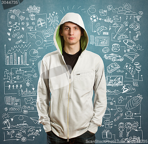 Image of Young man life concept