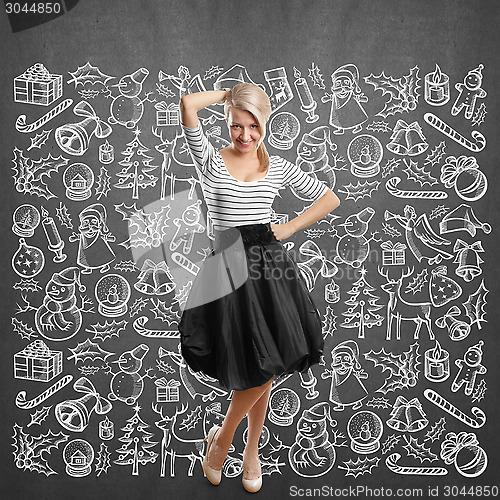 Image of Woman Looking For Christmas Gifts