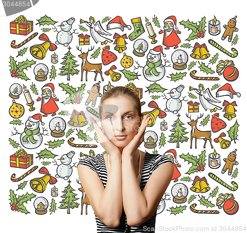 Image of Woman Looking For Christmas Gifts