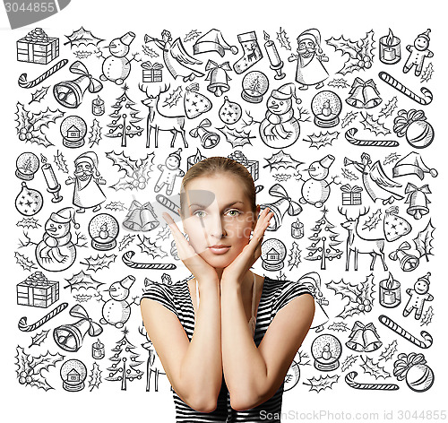 Image of Woman Looking For Christmas Gifts