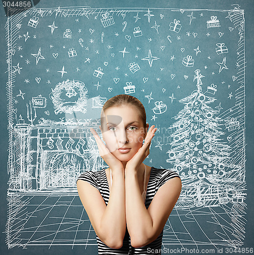 Image of Woman Looking For Christmas Gifts