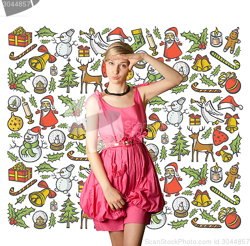 Image of Woman Looking For Christmas Gifts