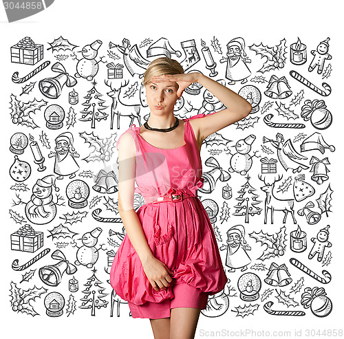 Image of Woman Looking For Christmas Gifts