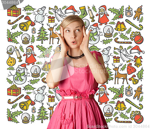 Image of Woman Looking For Christmas Gifts