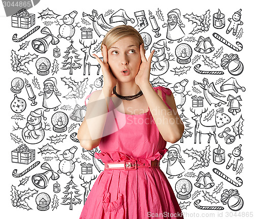 Image of Woman Looking For Christmas Gifts
