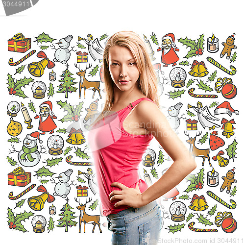Image of Woman Looking For Christmas Gifts
