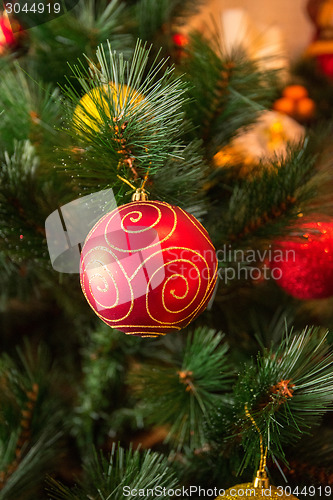 Image of Christmas tree closeup